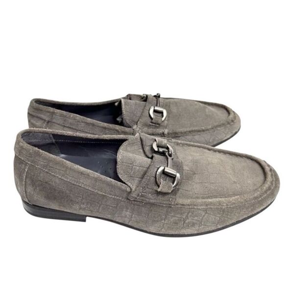 Steve Madden Size 11‎ Gray Suede Donnel Loafers Slip On Casual Shoes - Picture 1 of 9